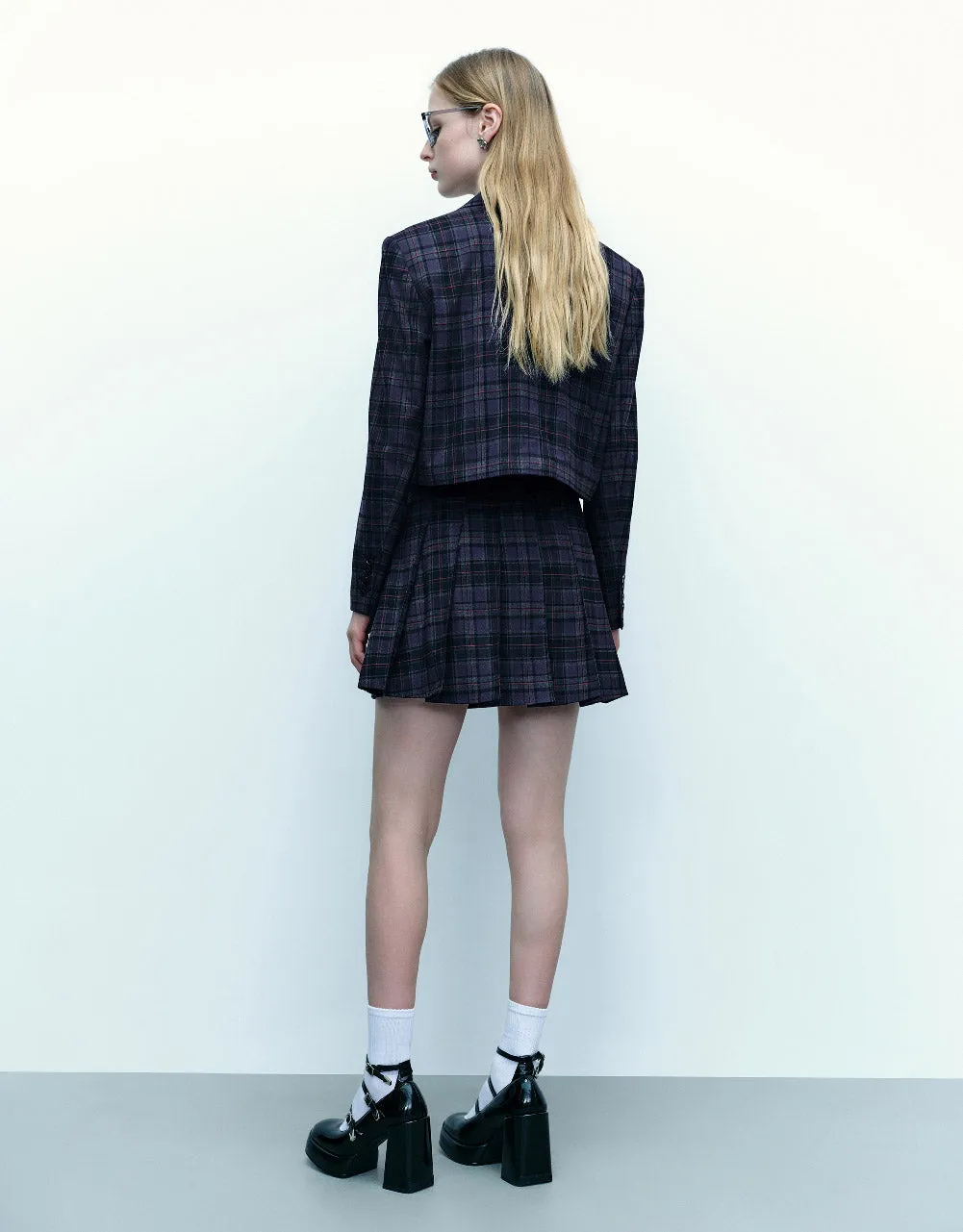 Plaid Mini A-Line Skirt sold by Urban Revivo product image thumbnail 5