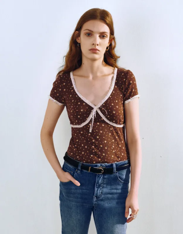 V Neck Skinny T-Shirt made by Urban Revivo