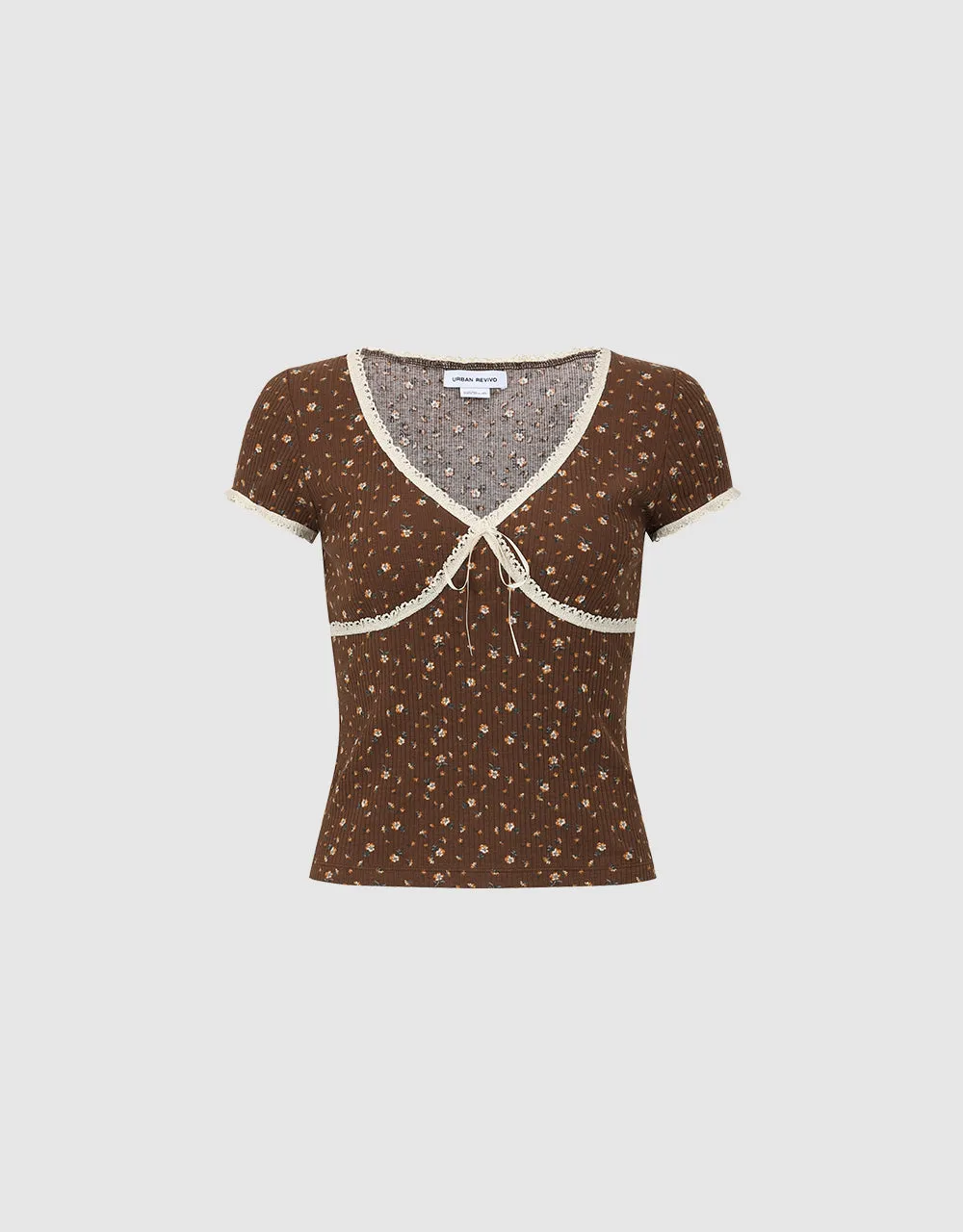 V Neck Skinny T-Shirt sold by Urban Revivo product image thumbnail 2