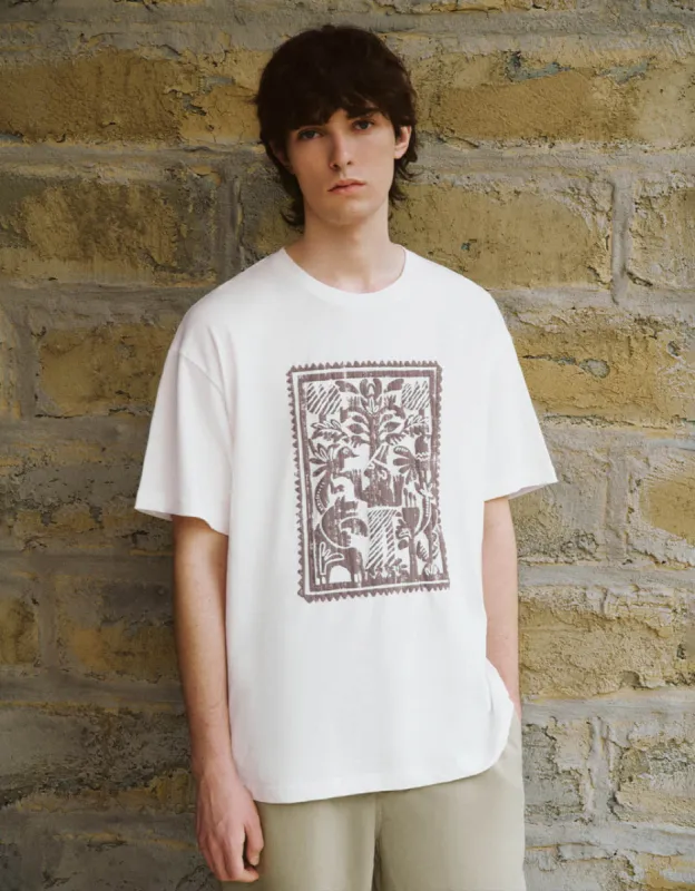 Printed Crew Neck T-Shirt made by Urban Revivo