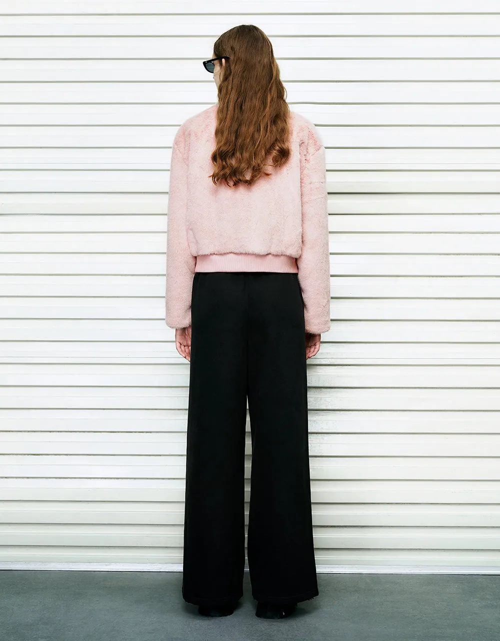 Stand Collar Straight Furry Jacket sold by Urban Revivo product image thumbnail 4