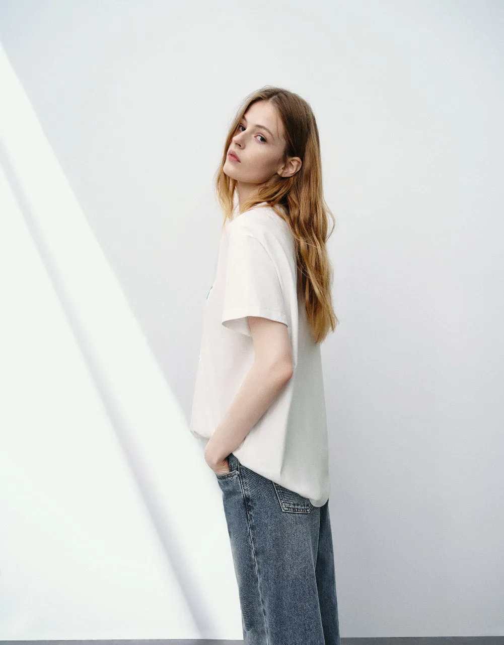 Printed Crew Neck Straight T-Shirt sold by Urban Revivo product image thumbnail 3