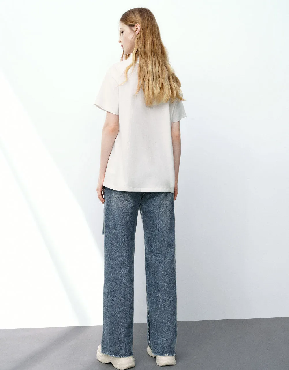 Printed Crew Neck Straight T-Shirt sold by Urban Revivo product image thumbnail 4