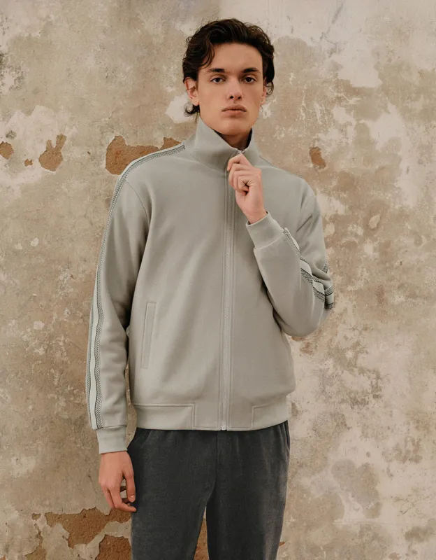 Zipper Front Two-Toned Jacket sold by Urban Revivo