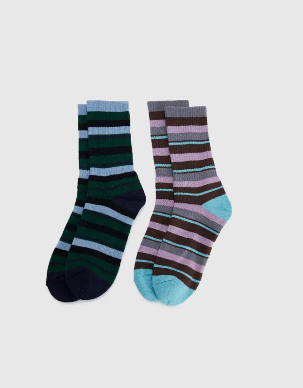 Striped Mid-Length Socks sold by Urban Revivo