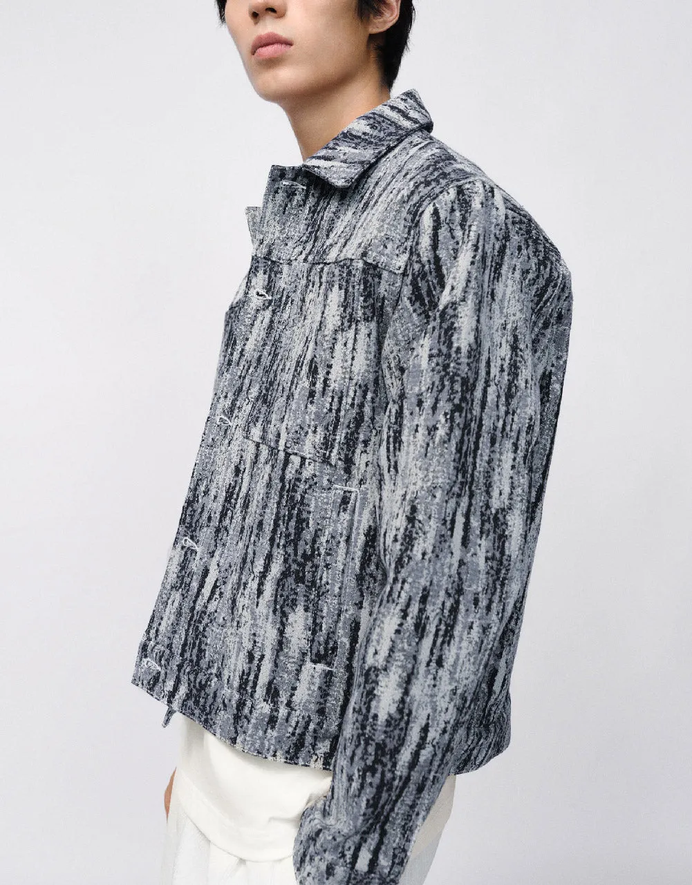 Drop Shoulder Sleeve Denim Jacket sold by Urban Revivo product image thumbnail 3
