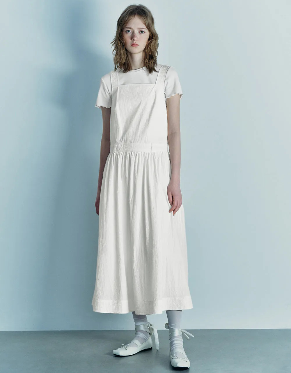 Sleeveless Square-cut Collar A-Line Dress sold by Urban Revivo