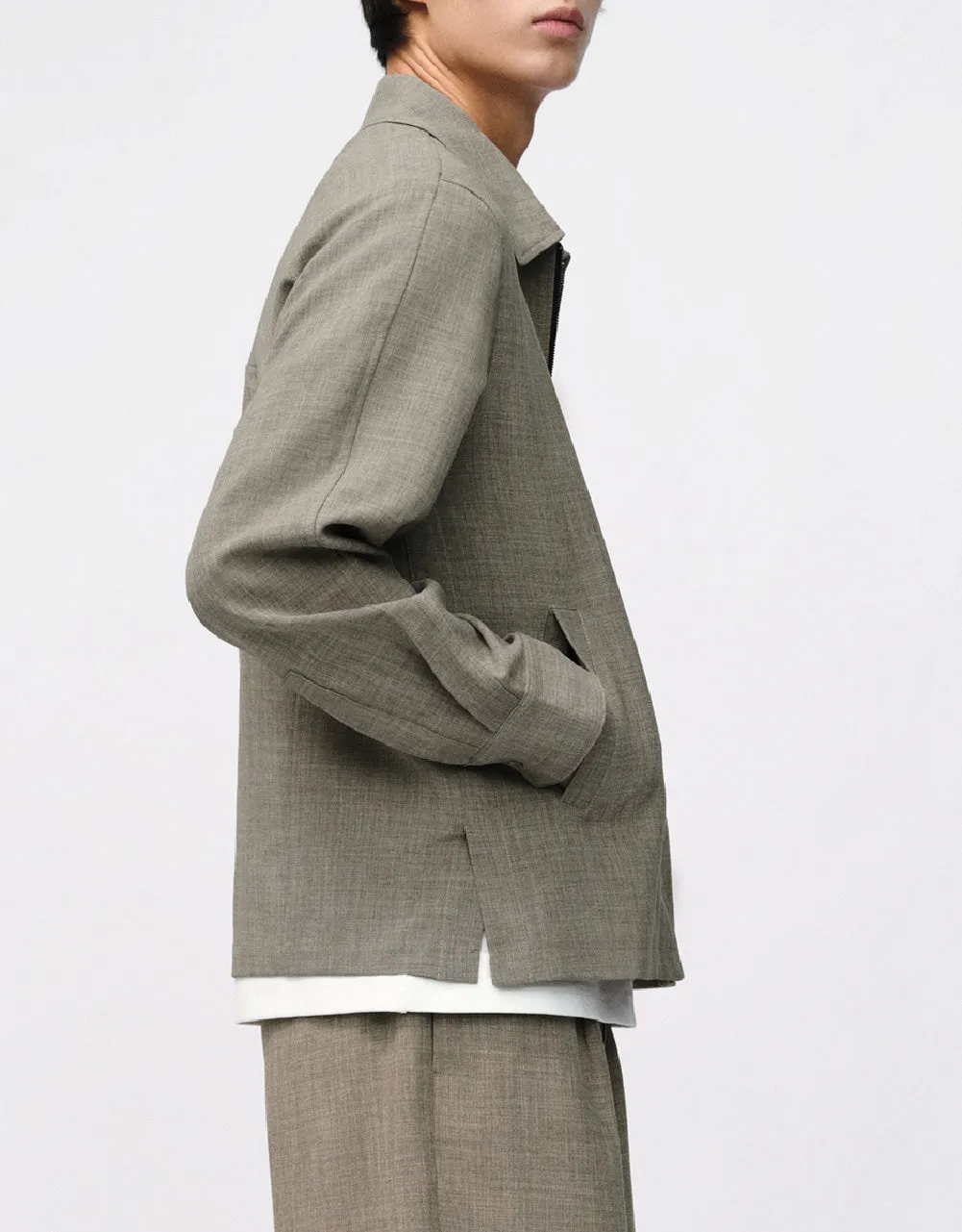 Zipper Front Straight Jacket sold by Urban Revivo product image thumbnail 4