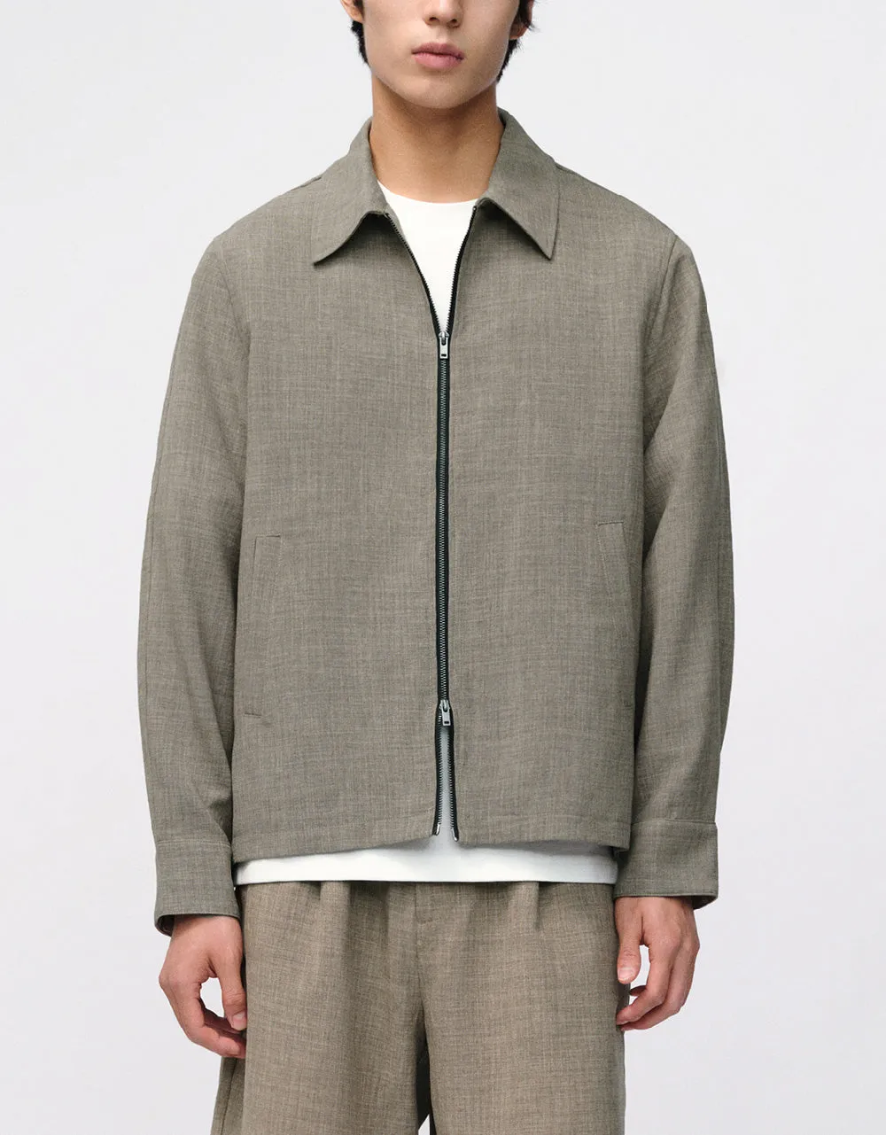 Zipper Front Straight Jacket sold by Urban Revivo product image thumbnail 2