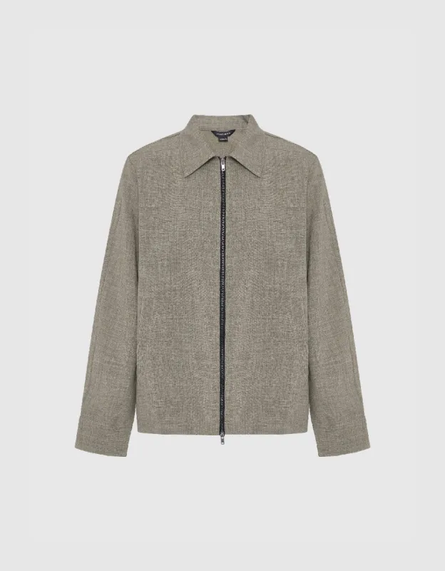 Zipper Front Straight Jacket sold by Urban Revivo