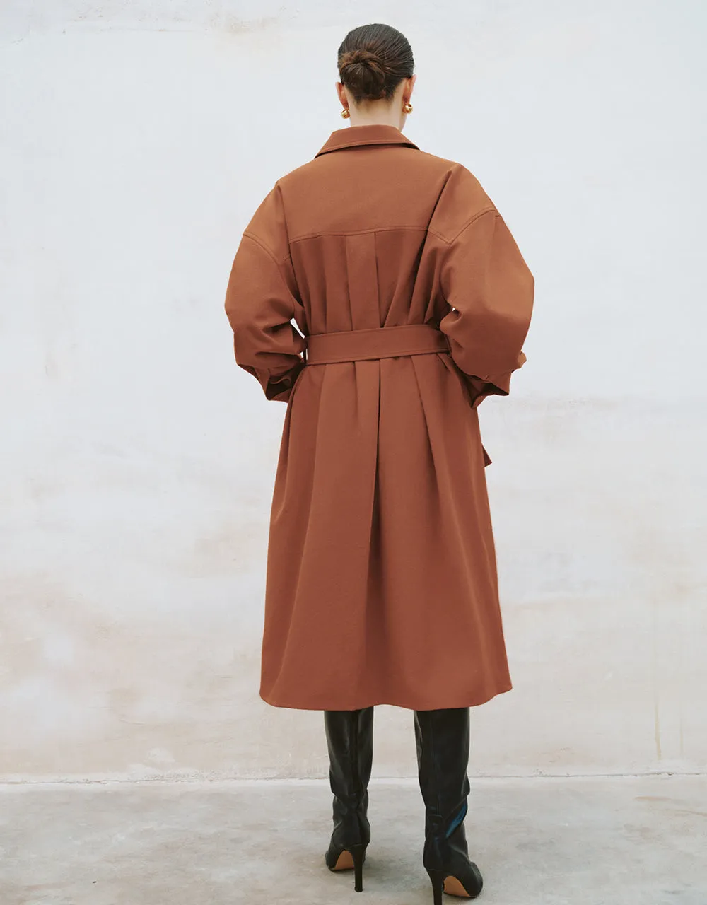 Lapel Straight Shirt Dress With Belt sold by Urban Revivo product image thumbnail 4