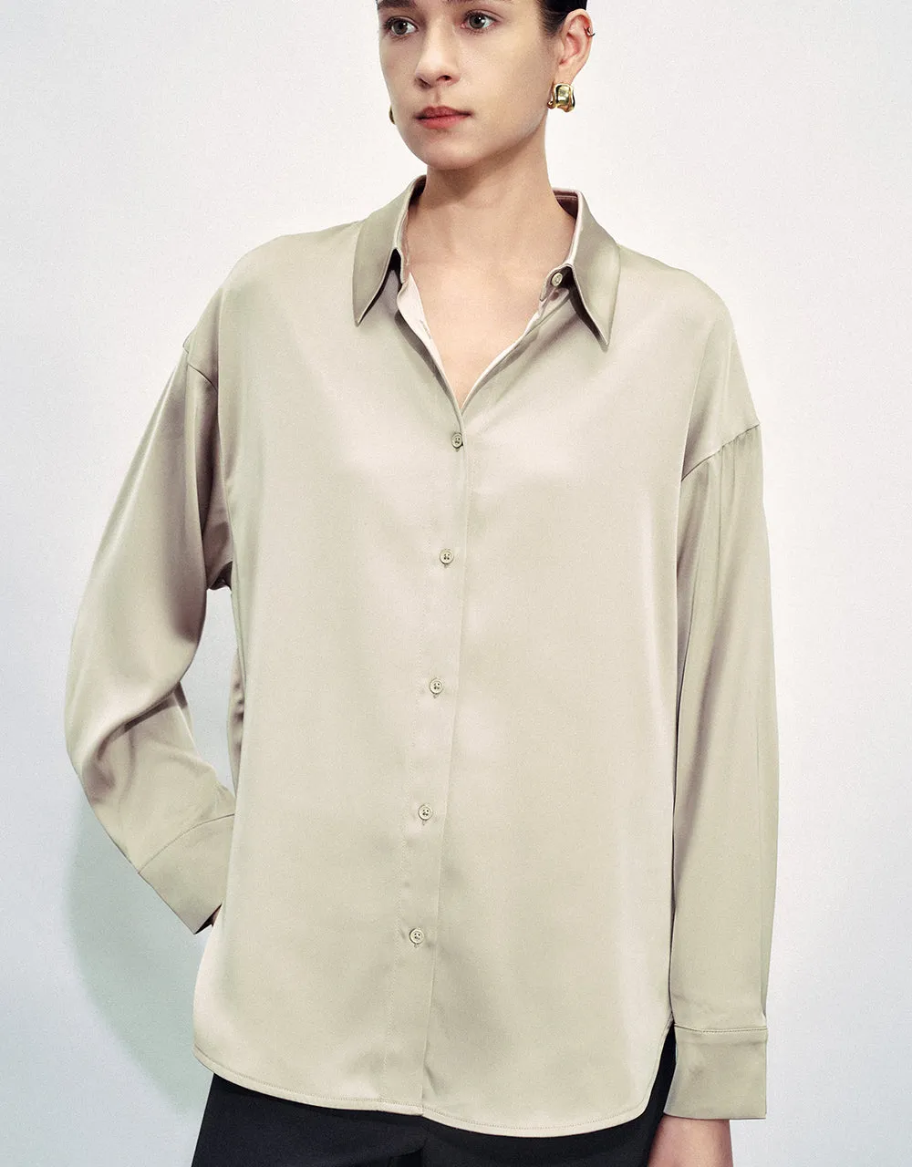 Button Up Loose Shirt sold by Urban Revivo product image thumbnail 3