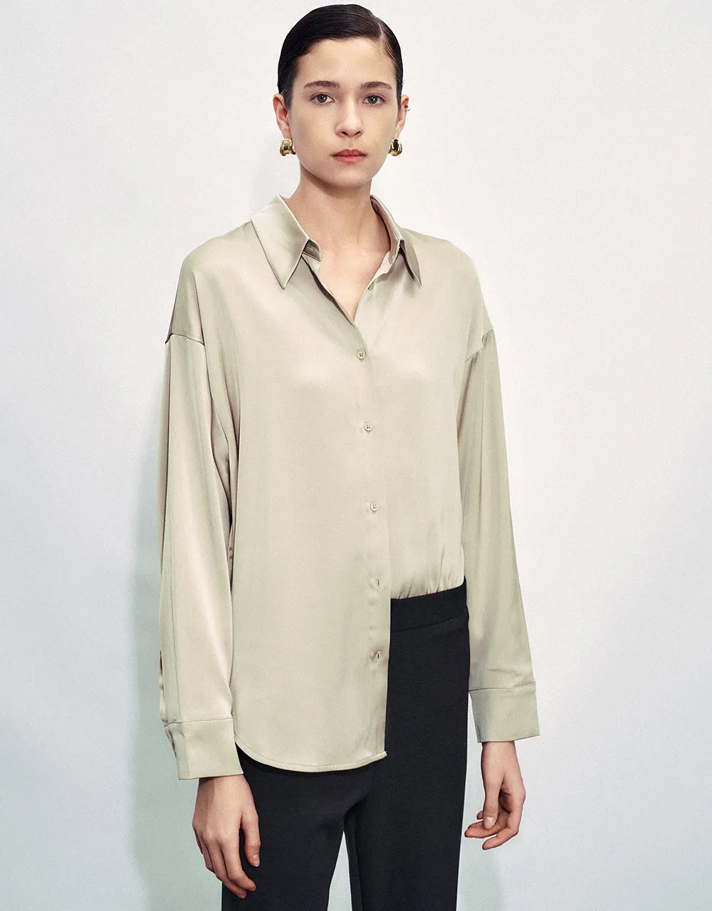 Button Up Loose Shirt sold by Urban Revivo