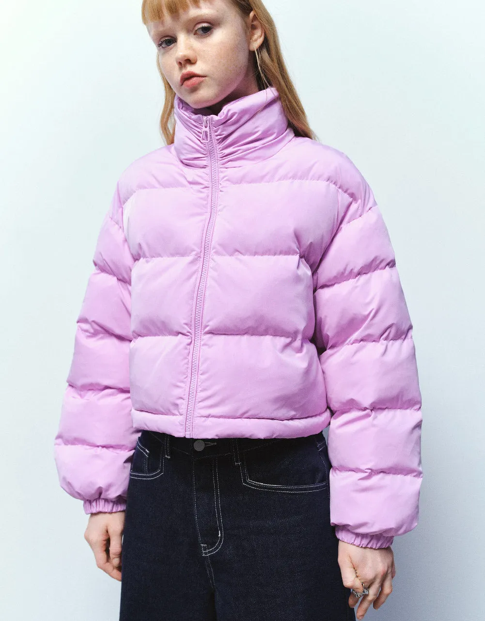 Stand Collar Puffer Jacket sold by Urban Revivo product image thumbnail 3
