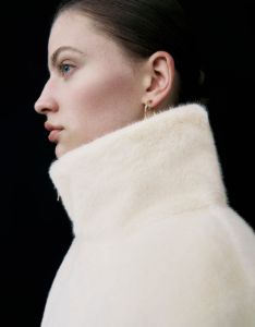 Zipper Front Stand Collar Furry Jacket sold by Urban Revivo