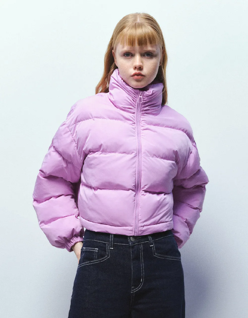 Stand Collar Puffer Jacket sold by Urban Revivo