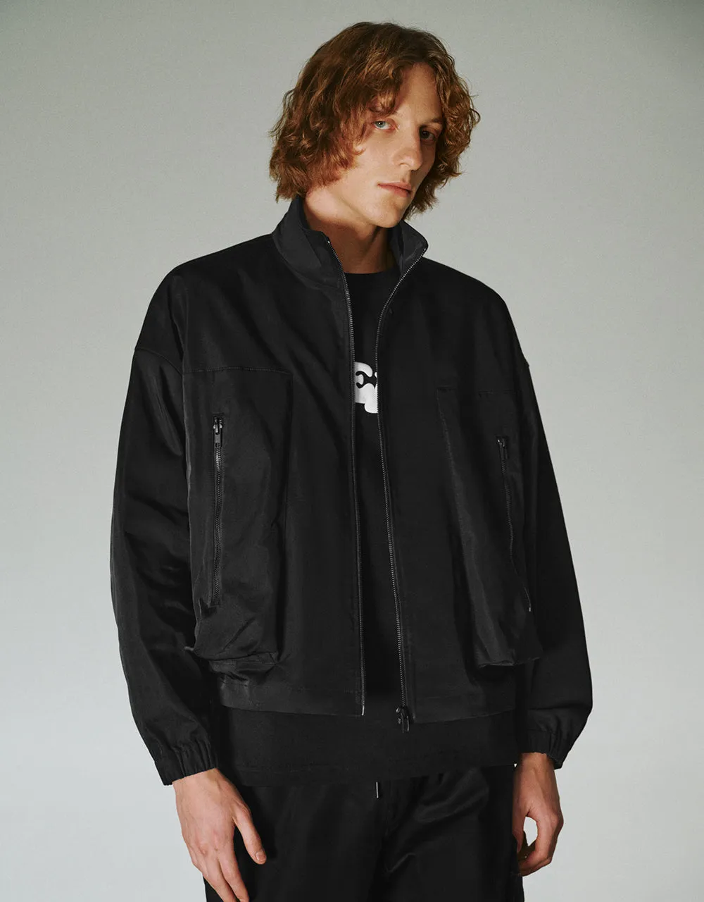 Zipper Front Loose Jacket sold by Urban Revivo