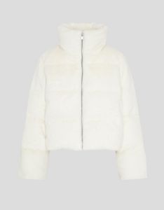 Zipper Front Stand Collar Furry Jacket sold by Urban Revivo