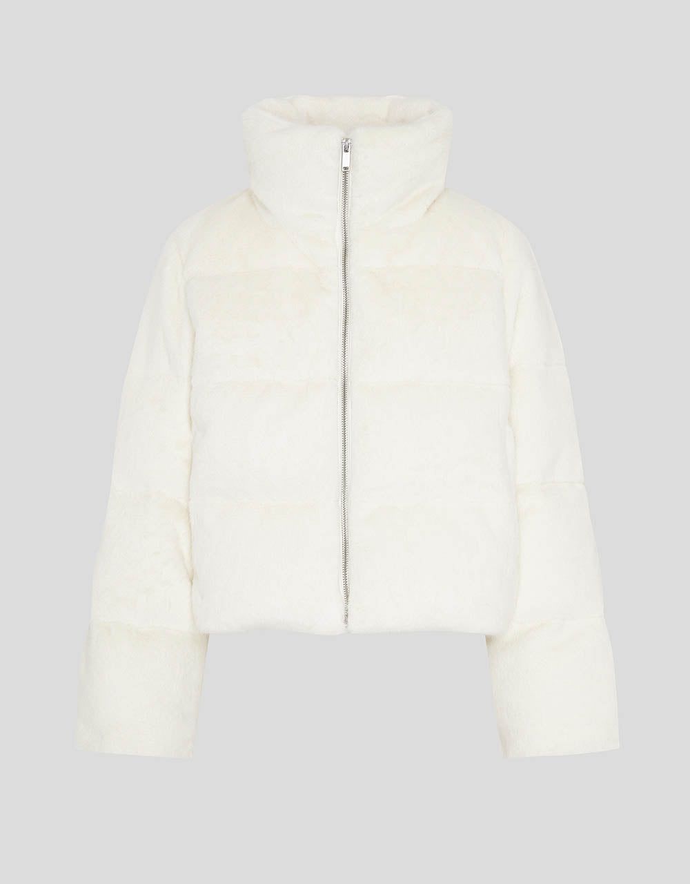 Zipper Front Stand Collar Furry Jacket sold by Urban Revivo product image thumbnail 2