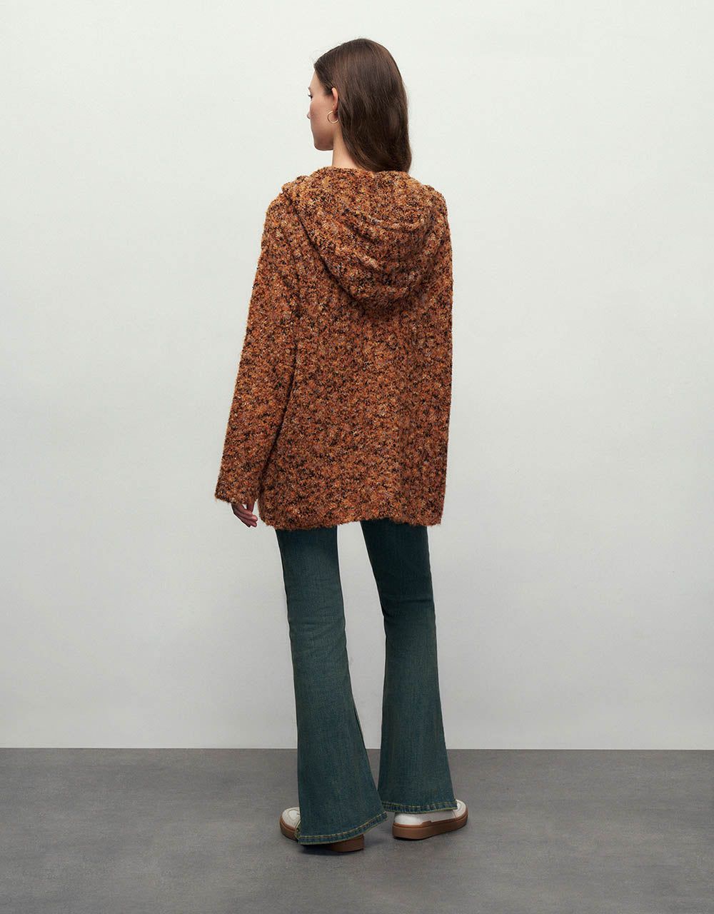 Zipper Front Hooded Knitted Cardigan sold by Urban Revivo product image thumbnail 4
