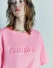 Letter Embossed Crew Neck Loose T-Shirt sold by Urban Revivo