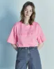 Letter Embossed Crew Neck Loose T-Shirt sold by Urban Revivo