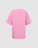 Letter Embossed Crew Neck Loose T-Shirt sold by Urban Revivo
