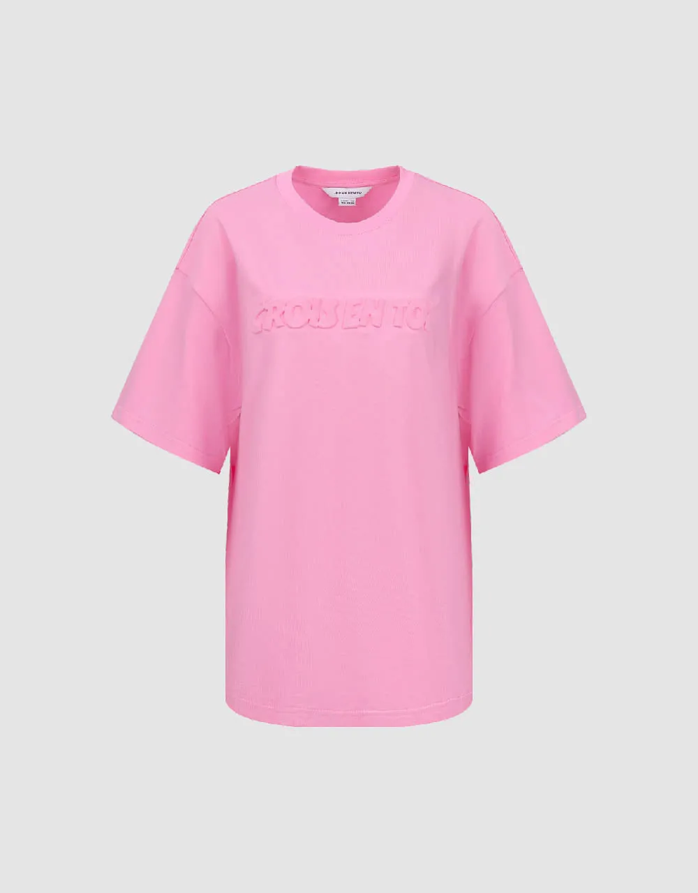 Letter Embossed Crew Neck Loose T-Shirt sold by Urban Revivo product image thumbnail 2