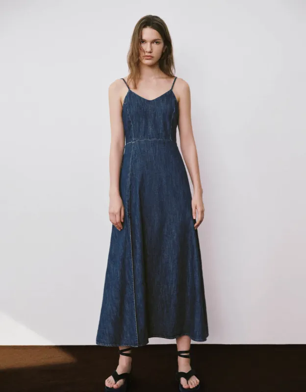 V-Neck Cami Denim Dress sold by Urban Revivo