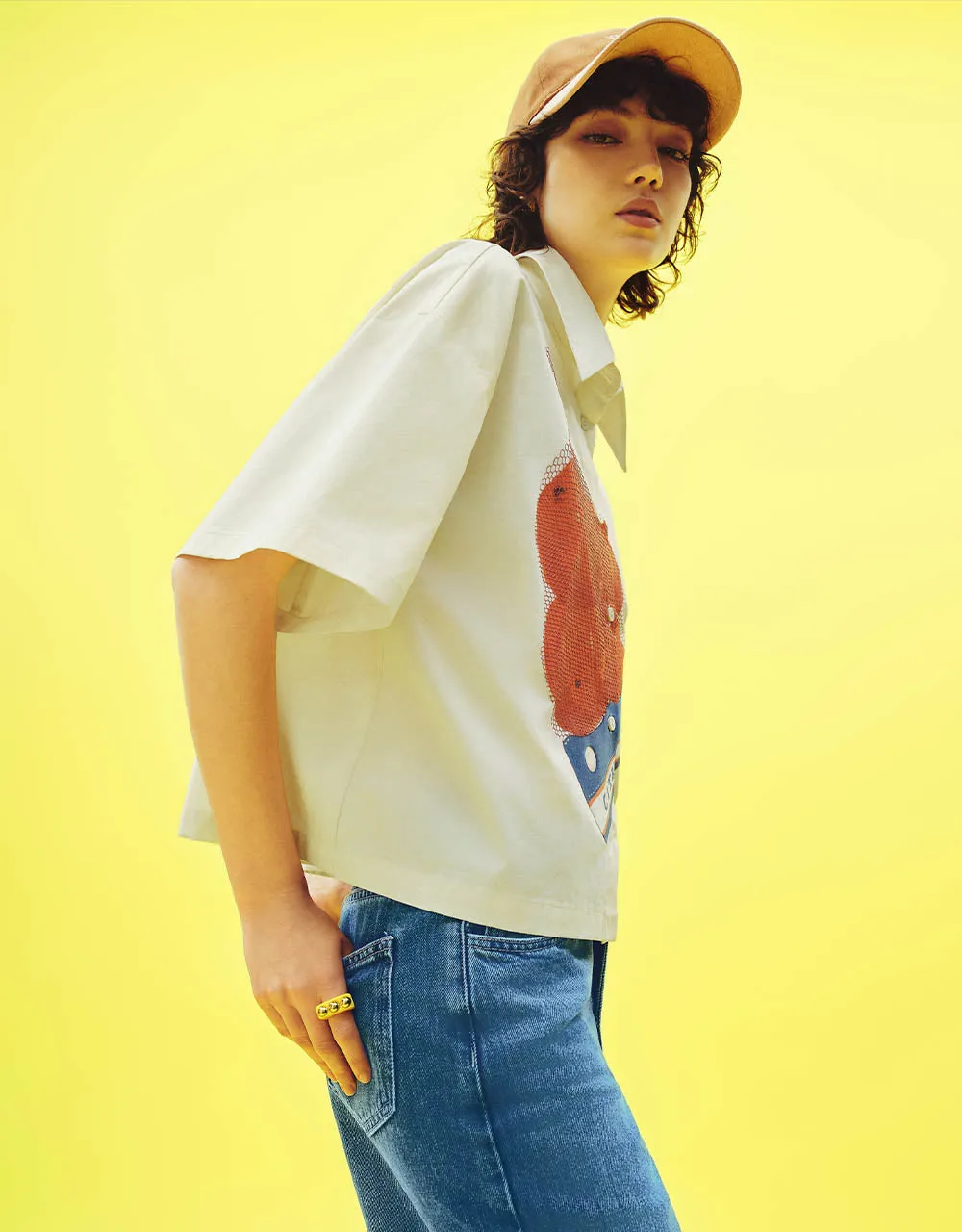 Printed Loose Straight Shirt sold by Urban Revivo product image thumbnail 3