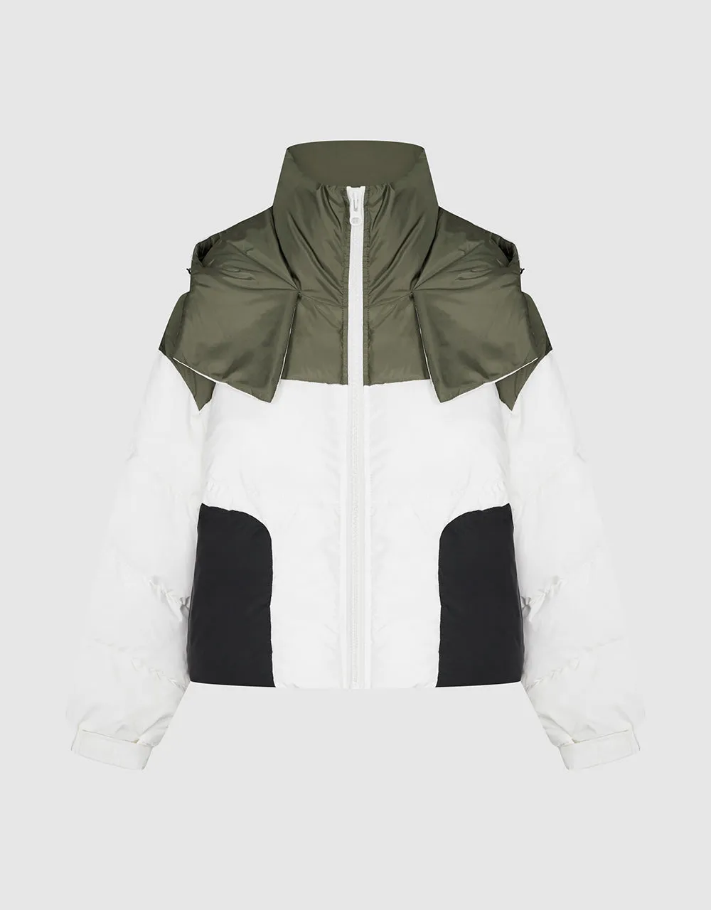 Colorblocks Hooded Padded Coat sold by Urban Revivo product image thumbnail 2
