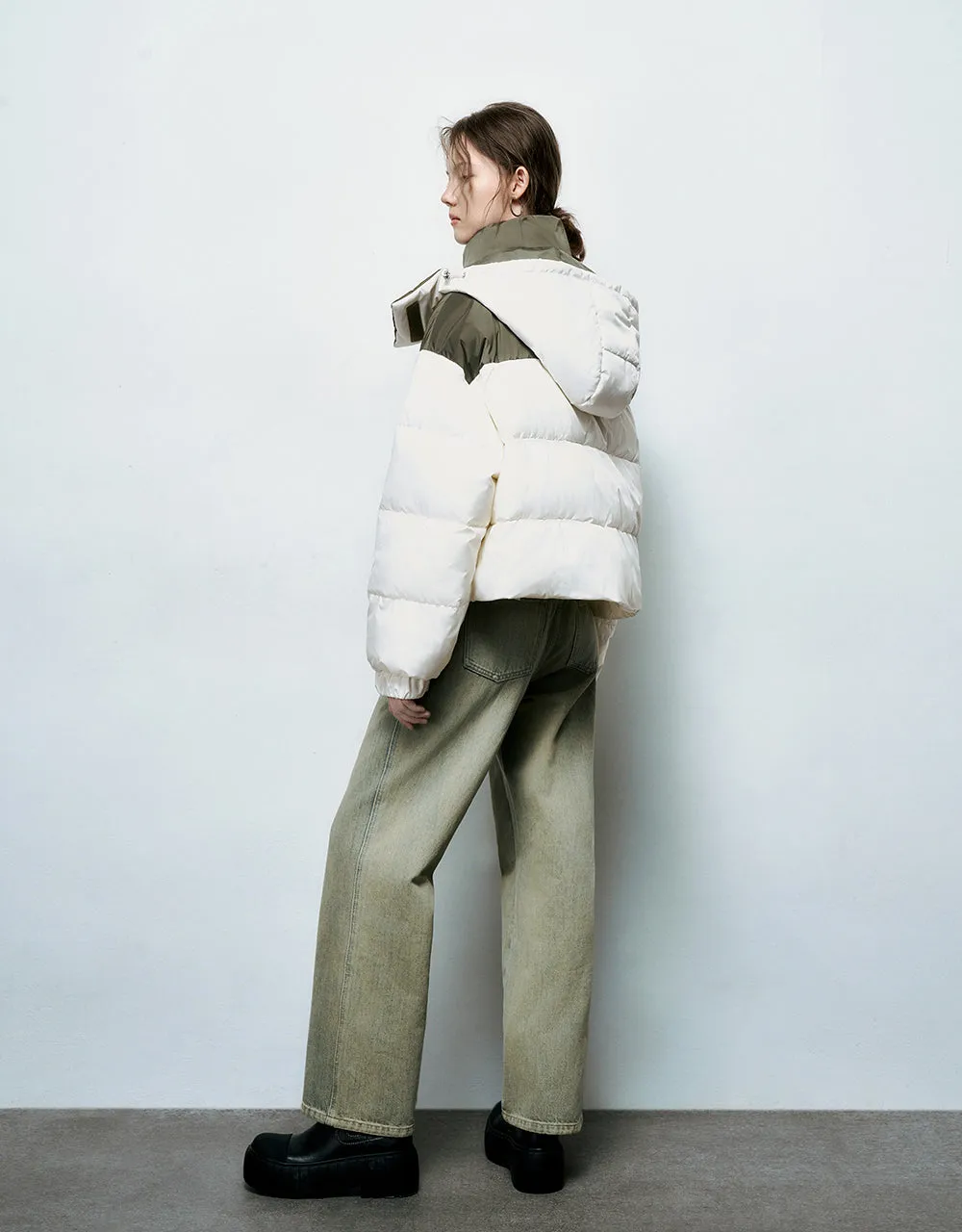 Colorblocks Hooded Padded Coat sold by Urban Revivo product image thumbnail 4