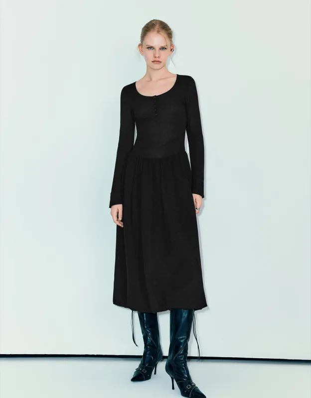 U Neck A-Line Dress sold by Urban Revivo