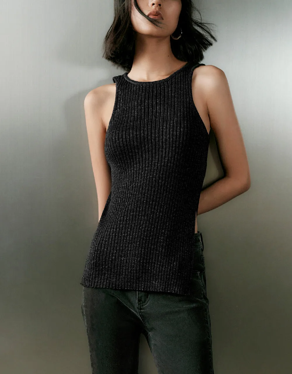Knitted Tank Top sold by Urban Revivo product image thumbnail 2