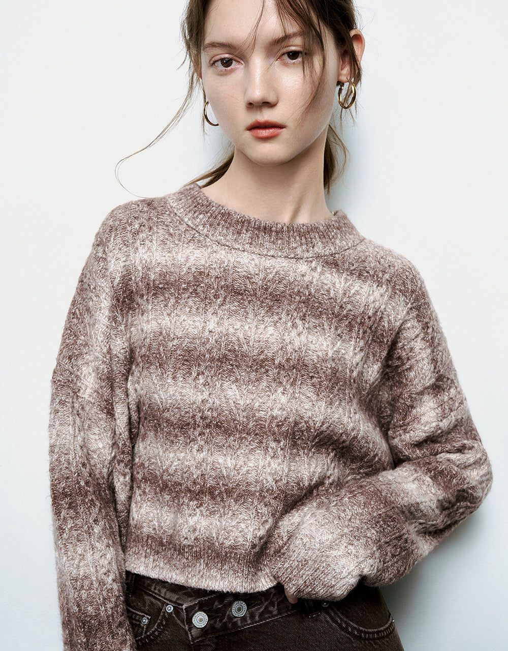 Striped Crew Neck Sweater sold by Urban Revivo product image thumbnail 5