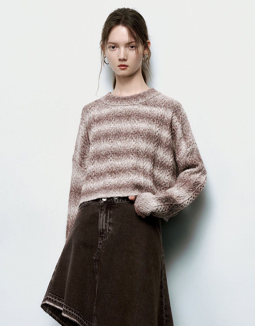 Striped Crew Neck Sweater sold by Urban Revivo