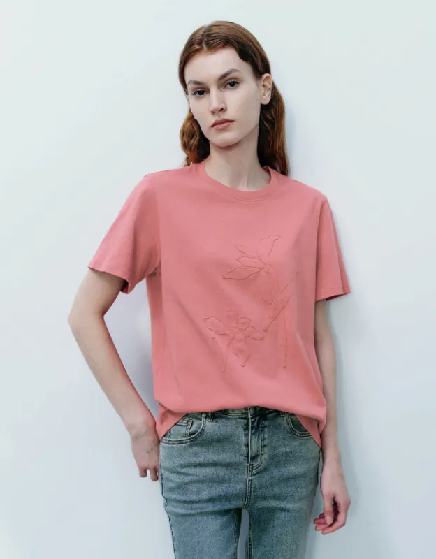 Crew Neck Straight T-Shirt sold by Urban Revivo