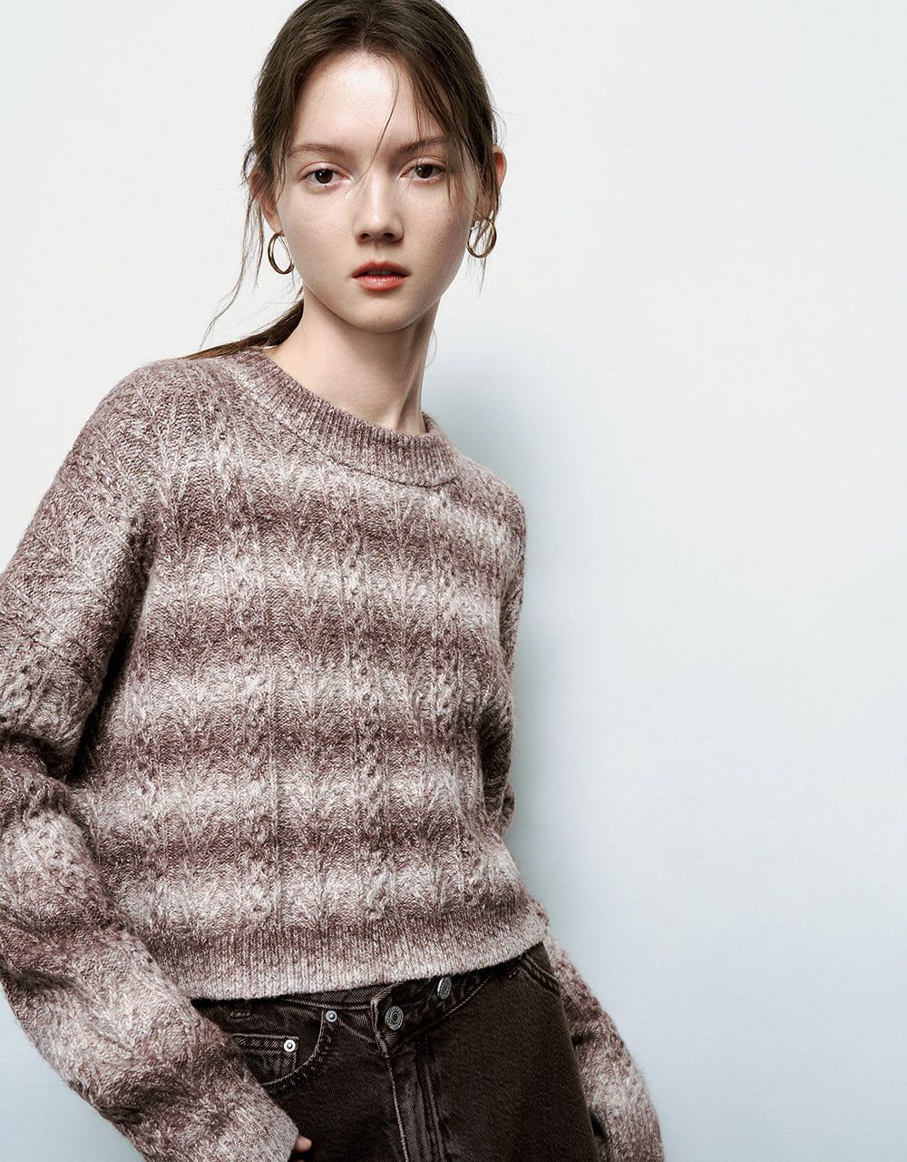 Striped Crew Neck Sweater sold by Urban Revivo product image thumbnail 3