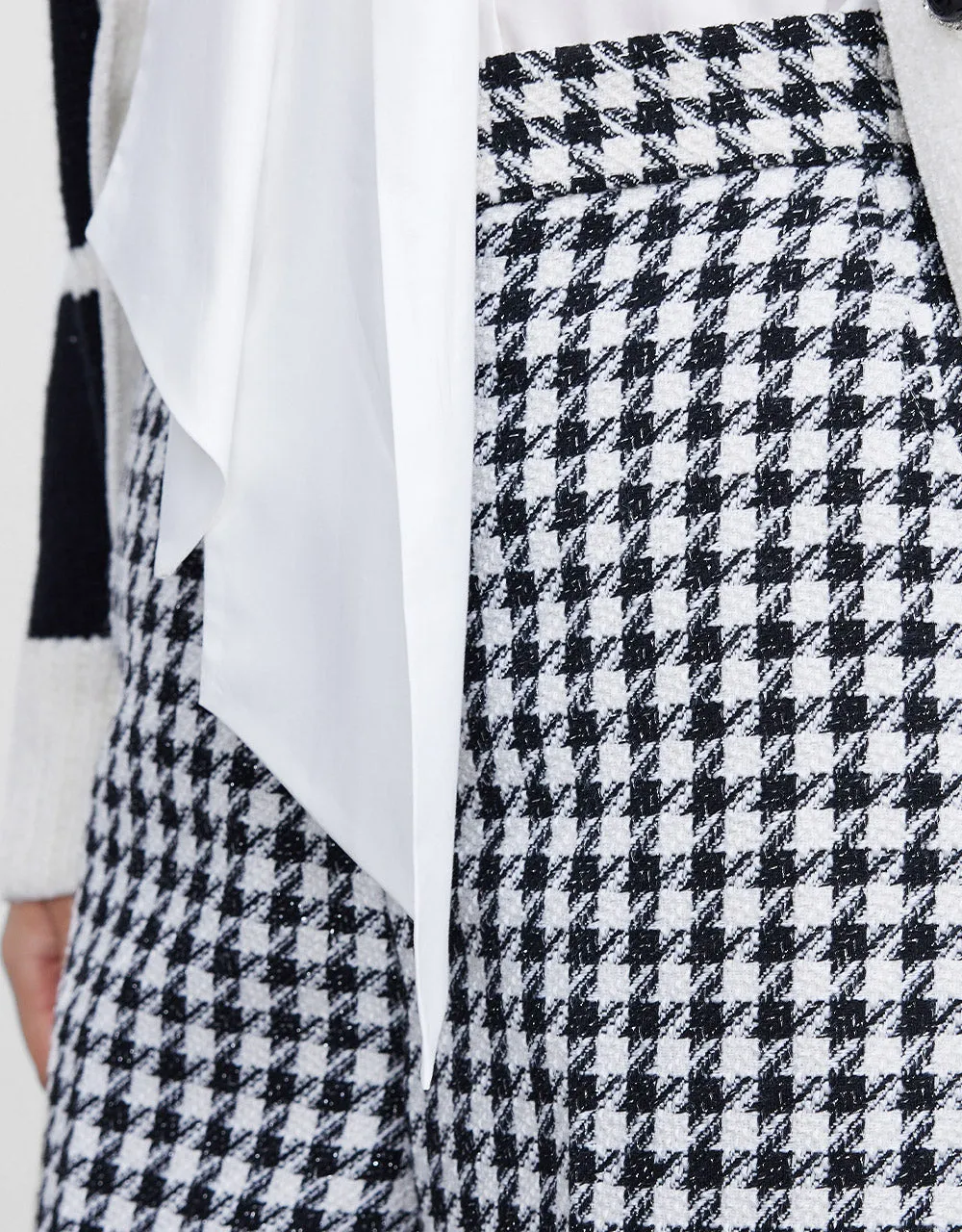 Houndstooth Pattern Wide Leg Pants sold by Urban Revivo product image thumbnail 2