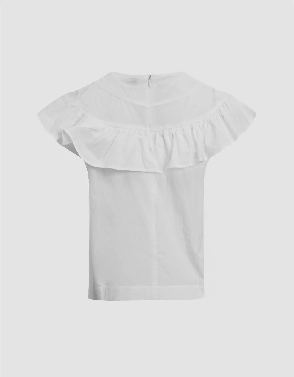 Ruffle Sleeveless Crew Neck Overhead Shirt sold by Urban Revivo product image thumbnail 5