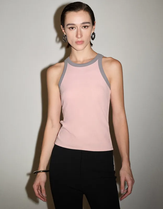 Knitted Crew Neck Tank Top sold by Urban Revivo