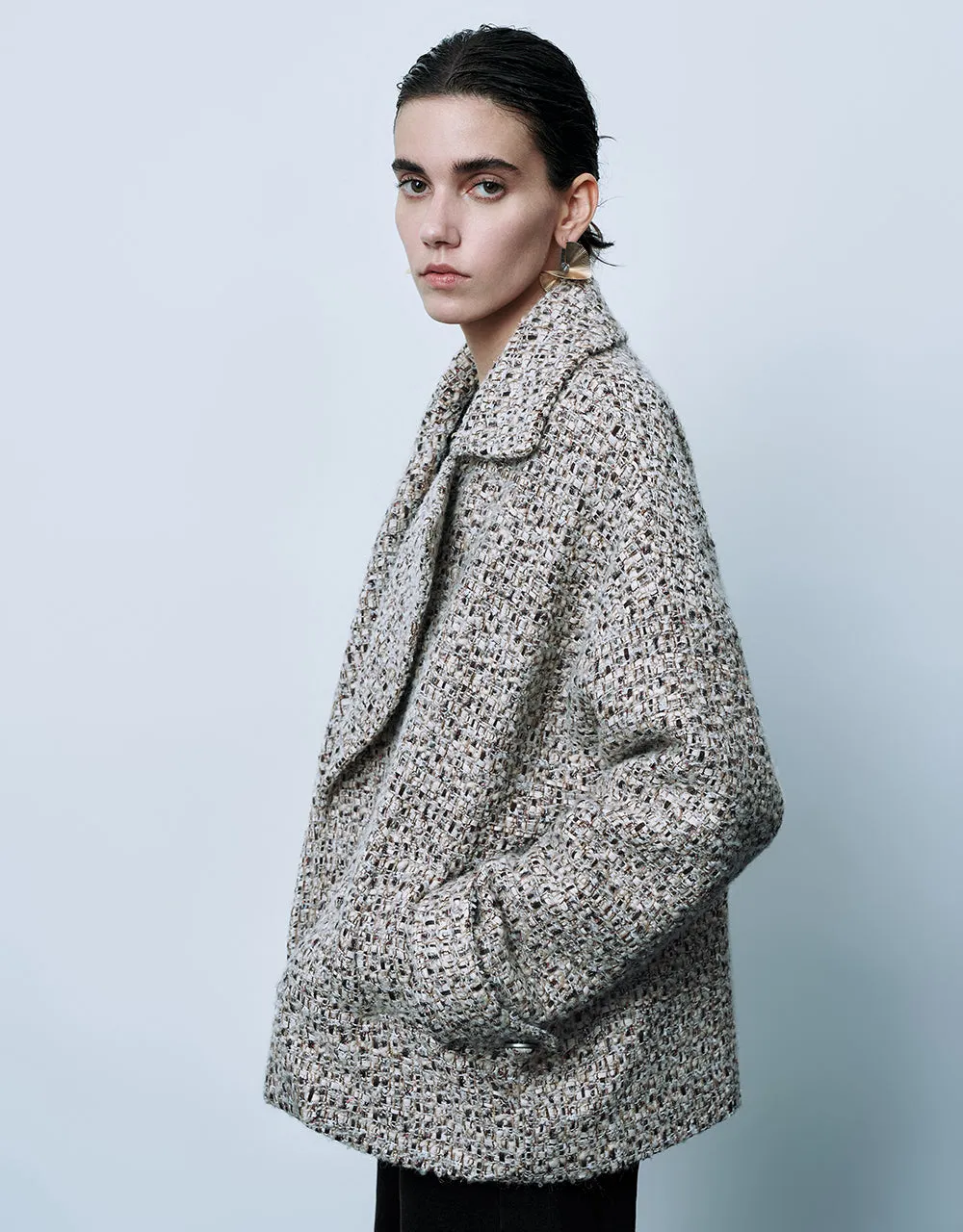 Plaid Shawl Collar Jacket sold by Urban Revivo product image thumbnail 3