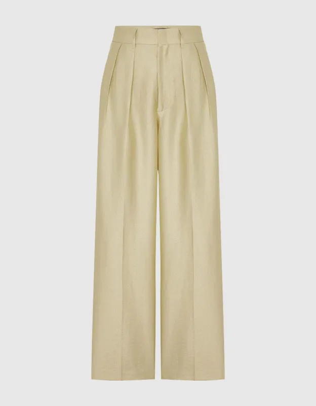 Woven Wide-Leg Pants sold by Urban Revivo