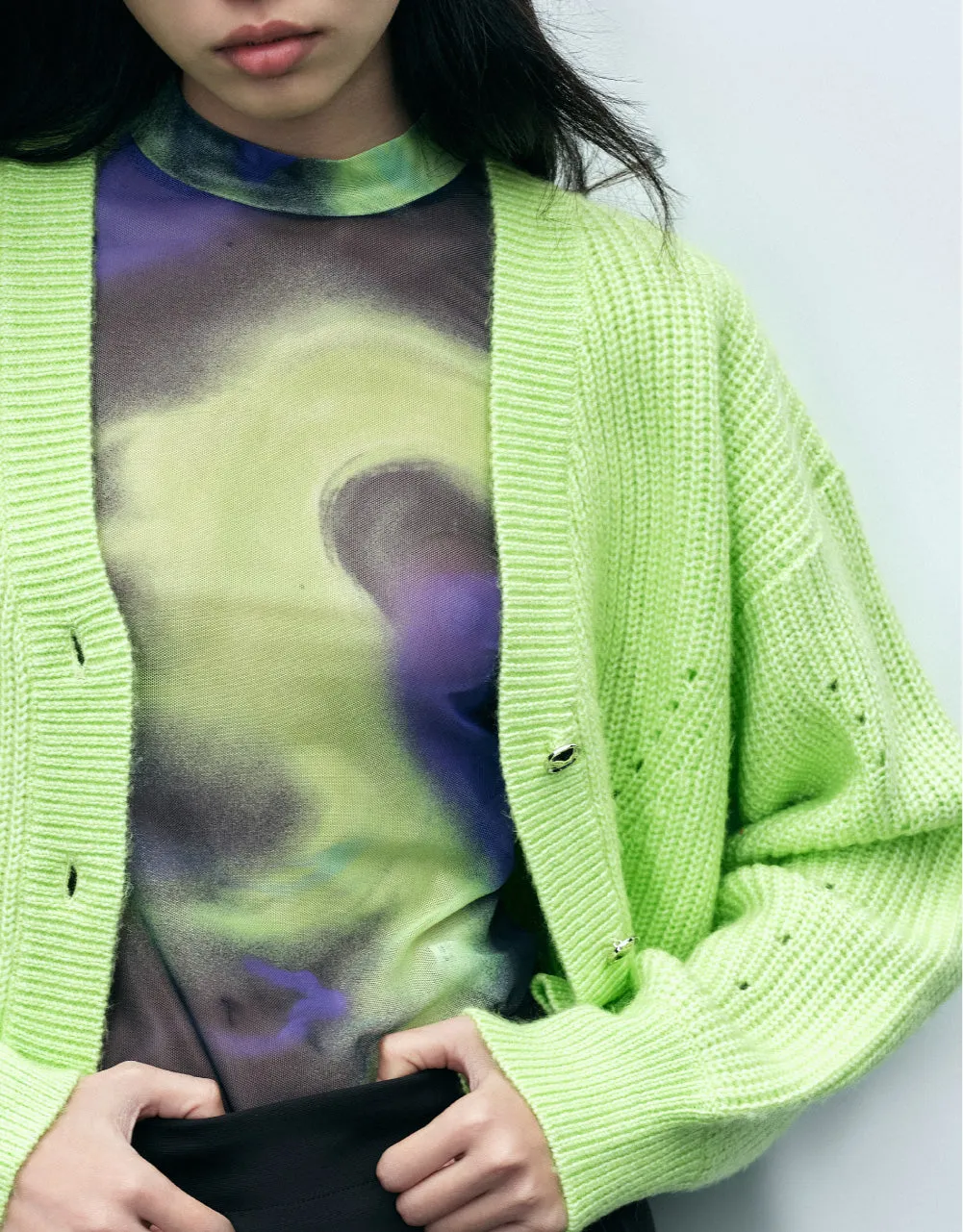 V-Neck Knit Cardigan sold by Urban Revivo product image thumbnail 3