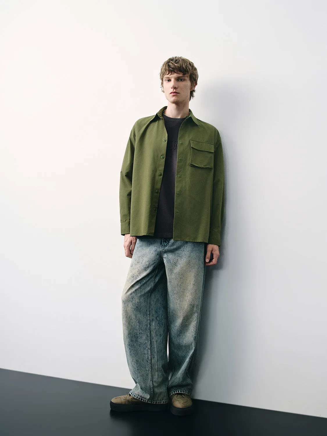 Button Up Loose Shirt sold by Urban Revivo product image thumbnail 5