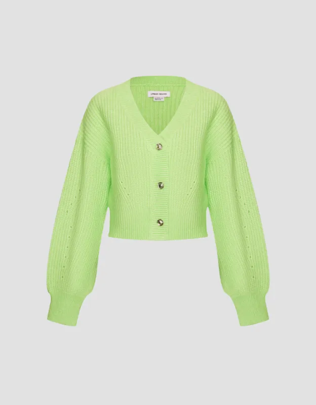 V-Neck Knit Cardigan sold by Urban Revivo