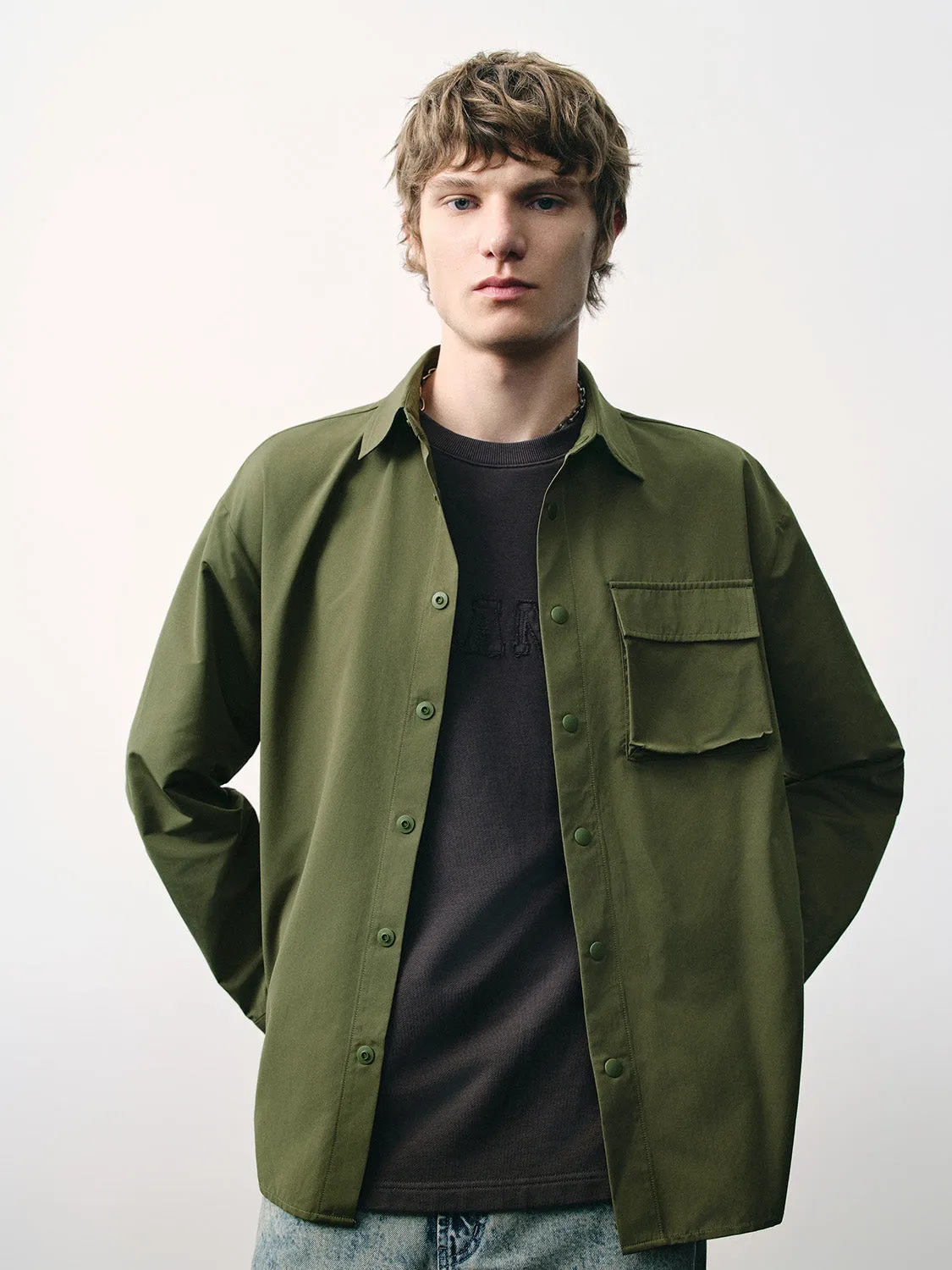 Button Up Loose Shirt sold by Urban Revivo