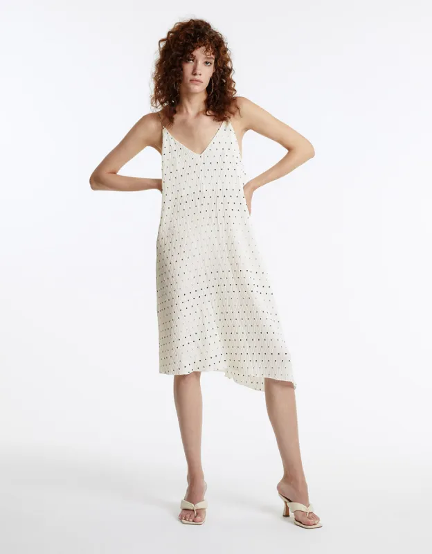 Polka Dotted Strappy Dress sold by Urban Revivo