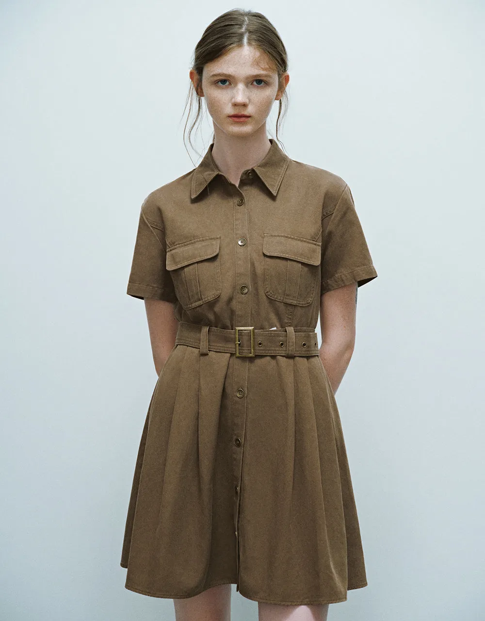 Pleated Mini Skater Dress sold by Urban Revivo