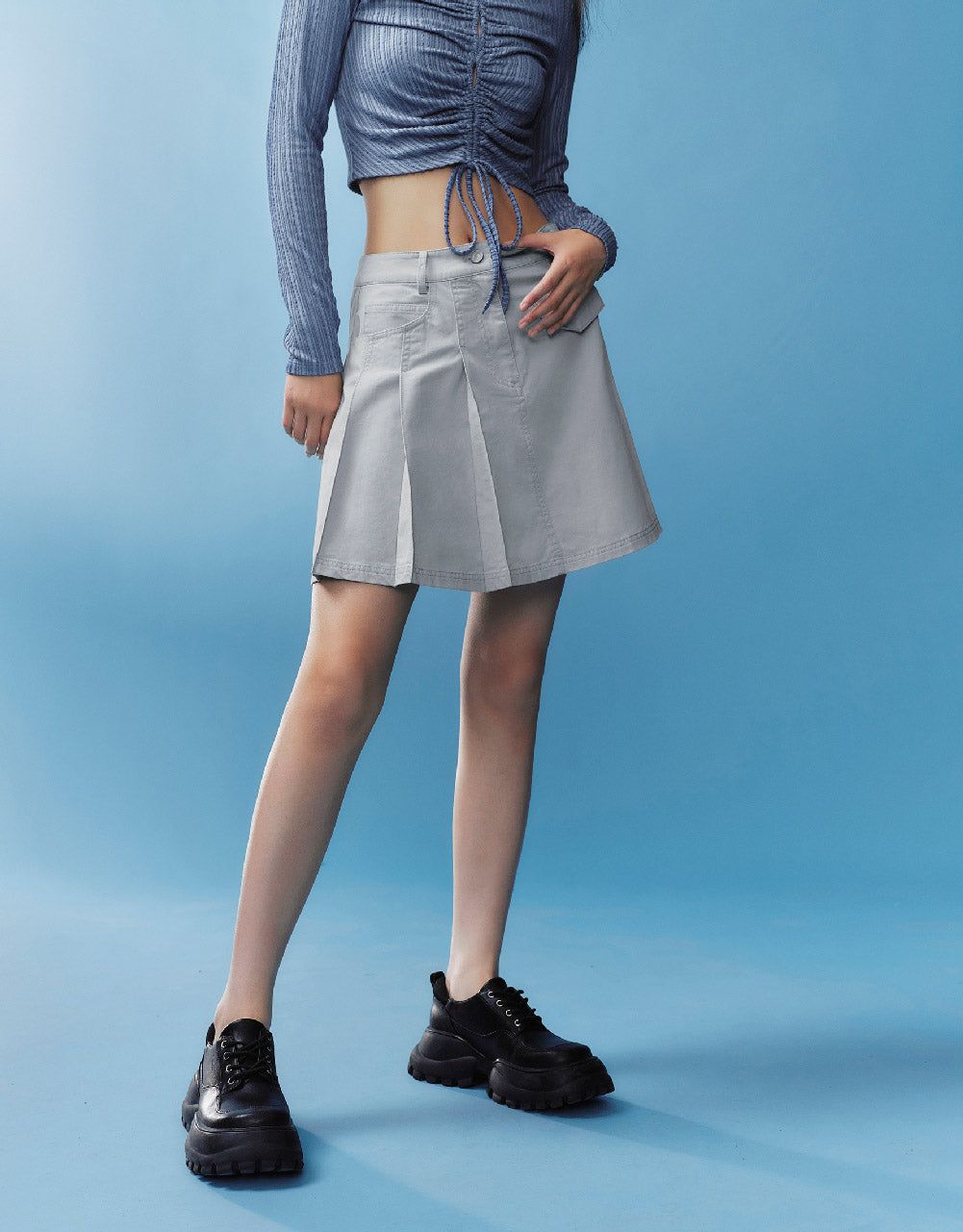 Pleated Mini A-Line Skirt sold by Urban Revivo product image thumbnail 4